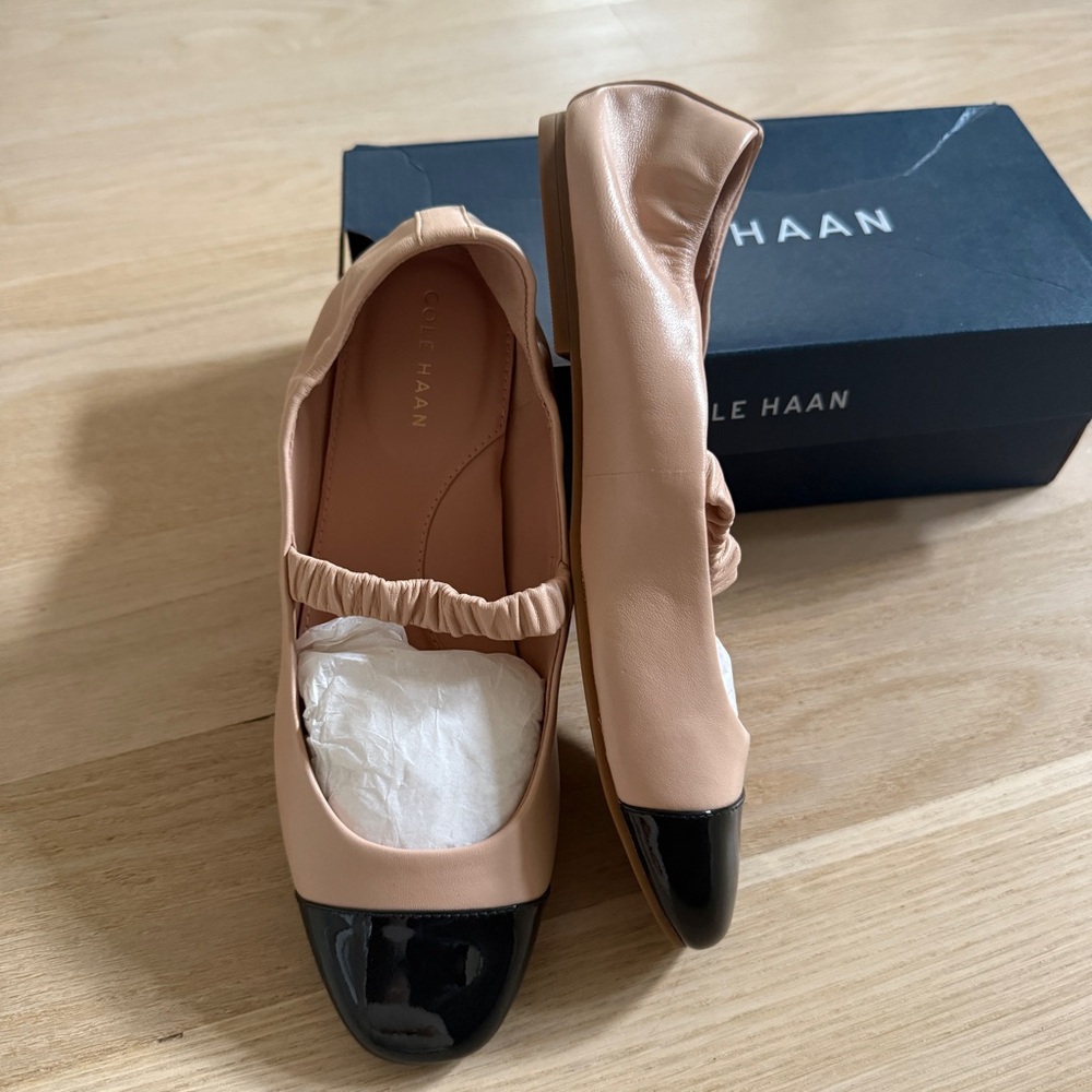 Cole Haan Women's Pink and Black Flats - Picture 5 of 7